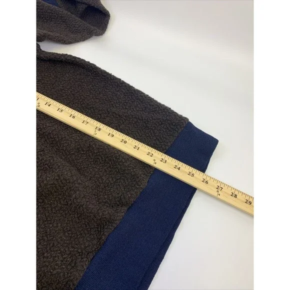 Patagonia Woolyester Fleece Pullover Zip Logwood Brown Navy 269490 Mens Large - Picture 9 of 11